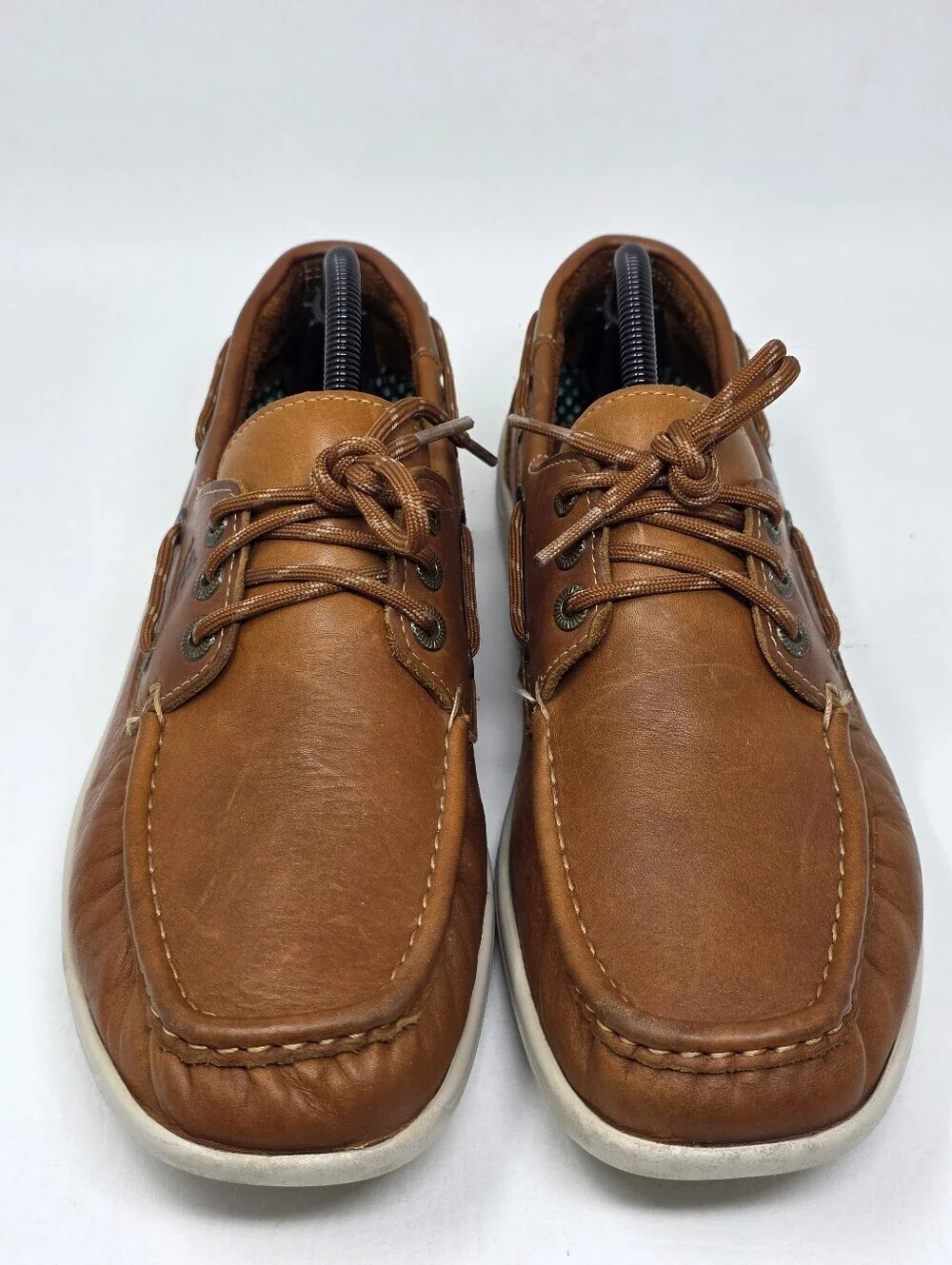 SAS Tripad Mens Decksider Boat Shoe Brown Leather Slip On Loafer Size 10M